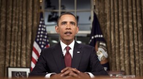 U.S. President Barack Obama speaks after a televised national address from the Oval Office of the White House August 31, 2010 in Washington, DC.