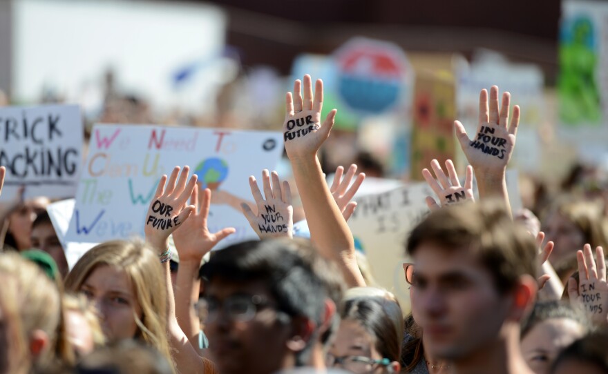Thousands of students gathered and marched in Boston.