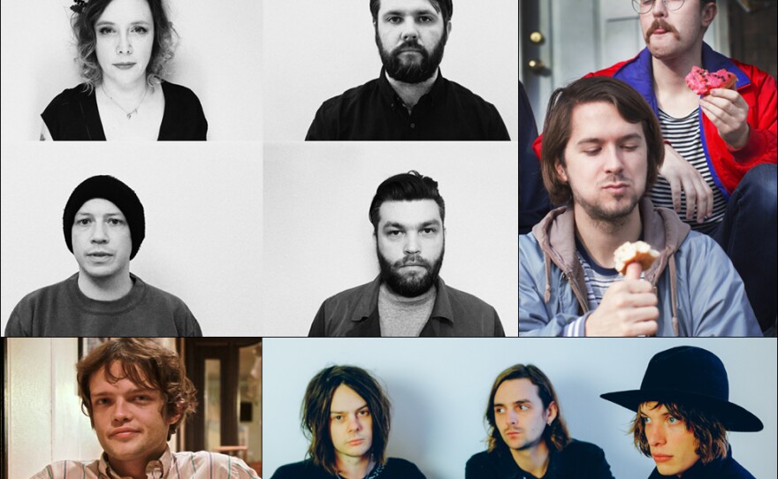 Clockwise from upper left: Minor Victories, members of Free Cake For Every Creature, Yak, William Tyler