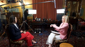 Gov. Gretchen Whitmer is interviewed by Margaret Hoover.