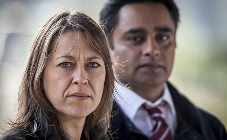 Nicola Walker as DCI Cassie Stuart and Sanjeev Bhaskar as DS Sunny Khan.
