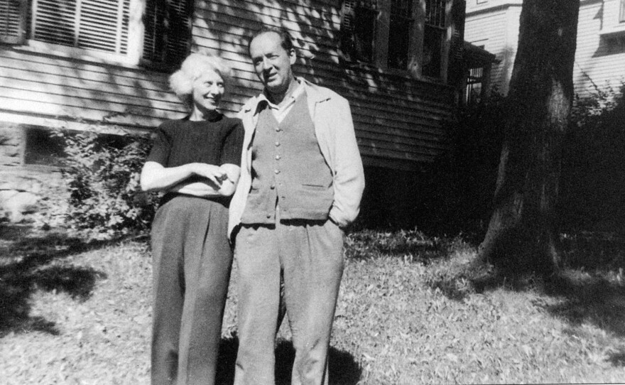 Vladimir and Vera Nabokov outside their rented home in Ithaca, N.Y., in 1951. There, Nabokov completed his autobiography and began Lolita.