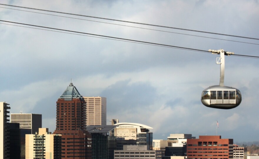 Portland Aerial Tramway in Portland, Oregon in a undated photo.
