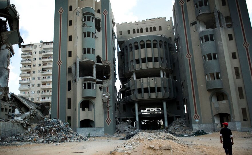 Two years after the war destroyed these government buildings in Gaza City, they still have not been repaired.