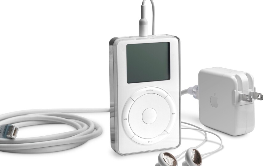 Apple unveiled the first iPod on Oct. 23, 2001 at an event in Cupertino, Calif. The device was able to hold 1,000 songs.