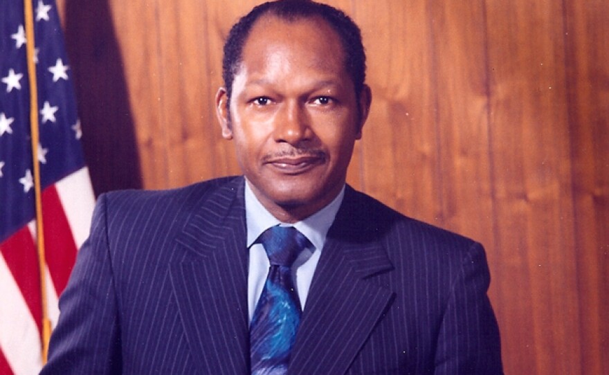 Los Angeles Mayor Tom Bradley, portrait in office in the 1970s.