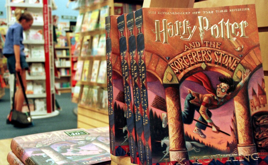 Copies of Harry Potter and the Sorcerer's Stone, on sale in an Arlington, Virginia bookstore in 2000.
