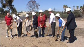 San Diego Mayor Kevin Faulconer and Councilwoman Marti Emerald join City Heights residents to break ground on the Central Avenue Mini Park Oct. 2, 2014.