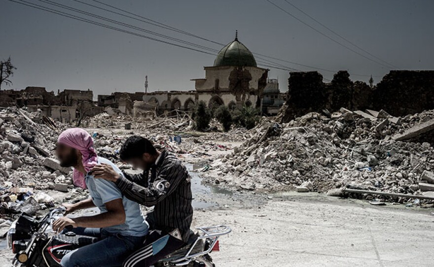 A view of Al Nuri Mosque where ISIS declared the caliphate in 2015. Mosul, Iraq.
