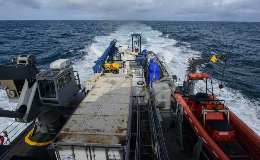US Navy Apache searching for El Faro, in the Atlantic Ocean, last month. The ship first detected what are believed to be images of the El Faro Saturday.
