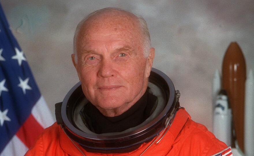 Portrait Of U.S. Sen. John H. Glenn Jr. in 1998, when he served as Payload Specialist For Space Shuttle Sts-95.