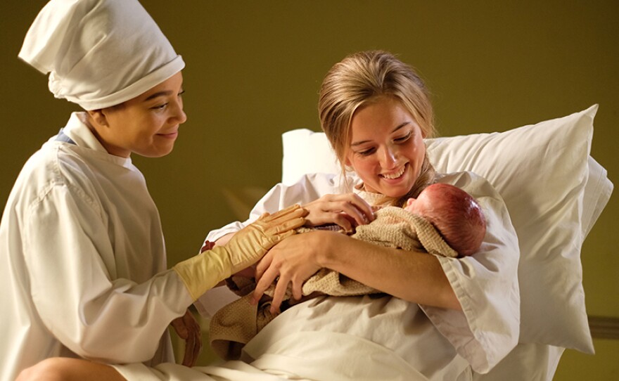 Nurse Lucille Anderson (LEONIE ELLIOTT), Elaine Pilkington (HANNAH RAE)