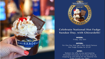Ghirardelli National Hot Fudge Sundae Day
