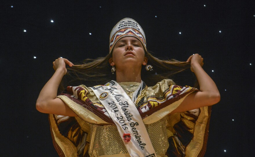 Cheyenne Nunez's Indian name is Eyvtecet, "The Shy One," yet the 17-year-old 2015 Jr. Miss Florida Seminole is anything but. She's from the Brighton Reservation near Lake Okeechobee.