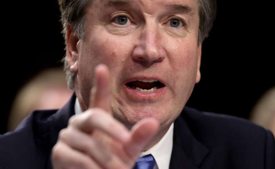 Supreme Court nominee Judge Brett Kavanaugh during the second day of his Supreme Court confirmation hearing on Capitol Hill.