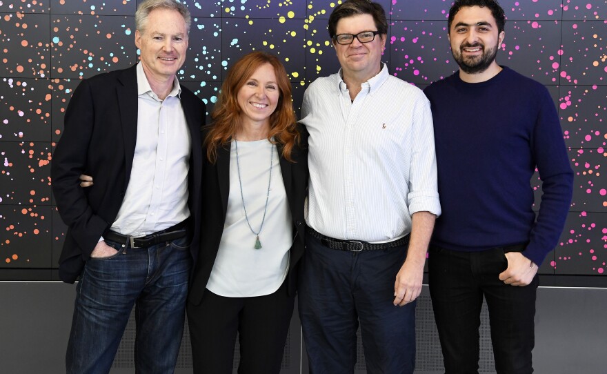 Executives from four of the five founding members of the Partnership on AI (from left): Eric Horvitz of Microsoft, Francesca Rossi of IBM, Yann LeCun of Facebook and Mustafa Suleyman of Google's DeepMind.