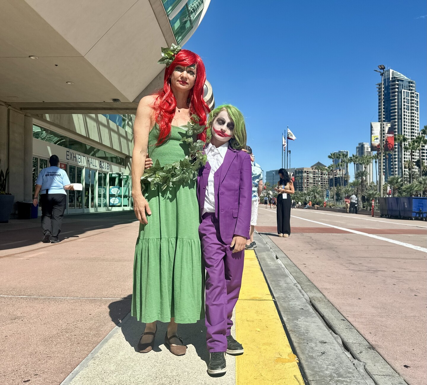 Andrea Banta, and her son Wyatt Banta from Bend, Oregon at Comic-Con for the first time on Sunday, July 27, 2025.<br/>