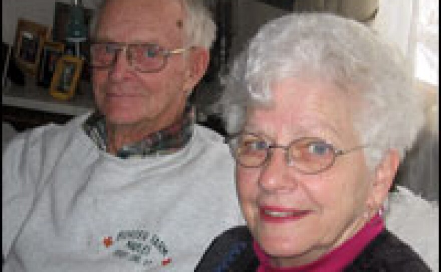 Roy and Shirley Davis live on a farm in Derby Line, Vt. A single road separates their home from Canada.