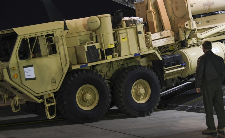 The U.S. has begun deploying the Terminal High Altitude Aerial Defense - THAAD - an anti-missile system meant to defend South Korea against attacks from the North. The first components arrived in South Korea last week.