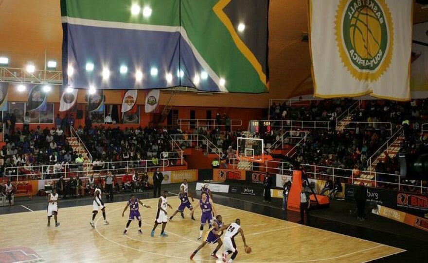 The night before the NBA exhibition game, two South African teams faced off in Johannesburg. Hoops aren't exactly a huge draw in the soccer-loving country. Attendance was about 1,000.