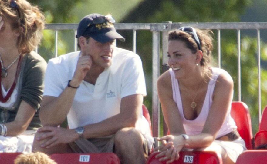 Prince William and Kate Middleton at the Beaufort Polo Club, Britain, June 18, 2005.