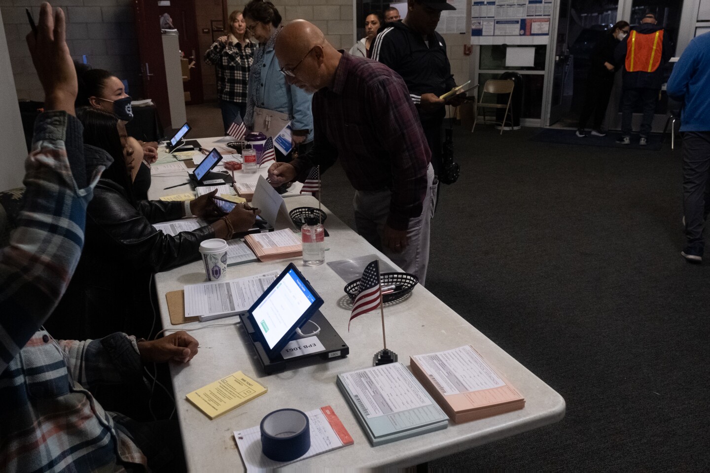 Luis Ceja of San Ysidro said he was excited to vote on election night at San Ysidro High School, Nov. 8, 2022.
