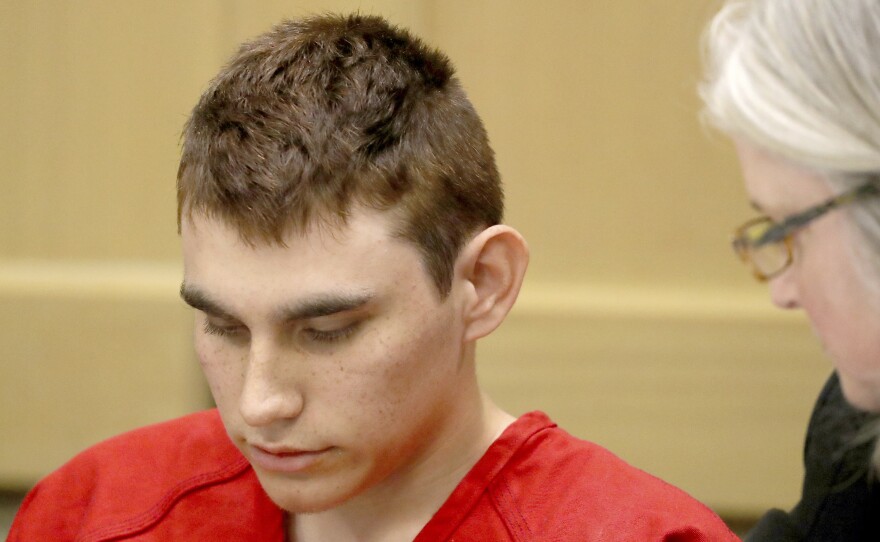 Nikolas Cruz appears in court for a status hearing in Fort Lauderdale, Florida.