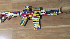 A picture of a Lego toy rifle used in a threatening social media post about West Hills High School, Feb. 28, 2018. 