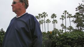 Al Fields stands near the point where he collapsed during last year’s La Jolla Half Marathon.