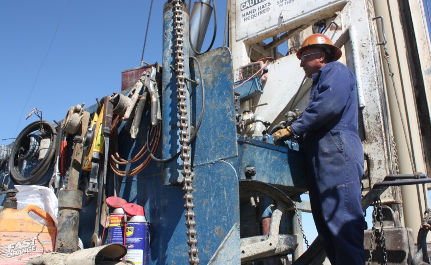 Juan de La Cruz operates a drilling rig that is probing for groundwater 2,500 feet beneath Fresno County.