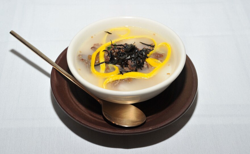 A view of Tteokguk during the Korean Food Foundation Luncheon at Bann on February 1, 2011 in New York City.