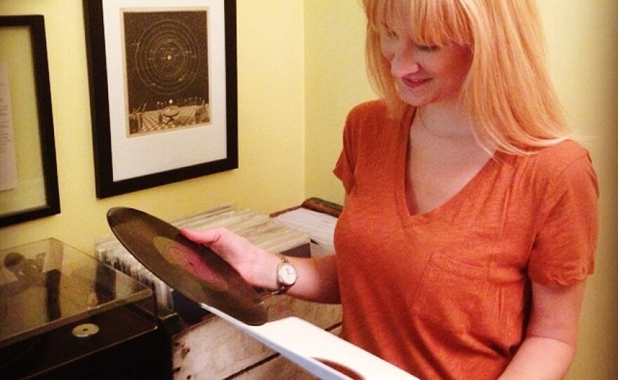 Amanda Petrusich and the beginnings of her 78 collection.
