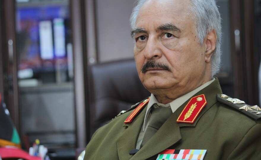 Gen. Khalifa Haftar is Libya's former top army chief. He now leads the Libyan National Army, which is advancing toward the U.N.-backed government in Tripoli.
