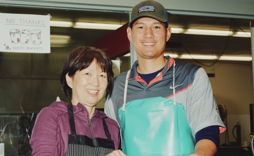 Jason Ogata, the new owner of Ota Tofu, and his mom, Sharon Ogata.