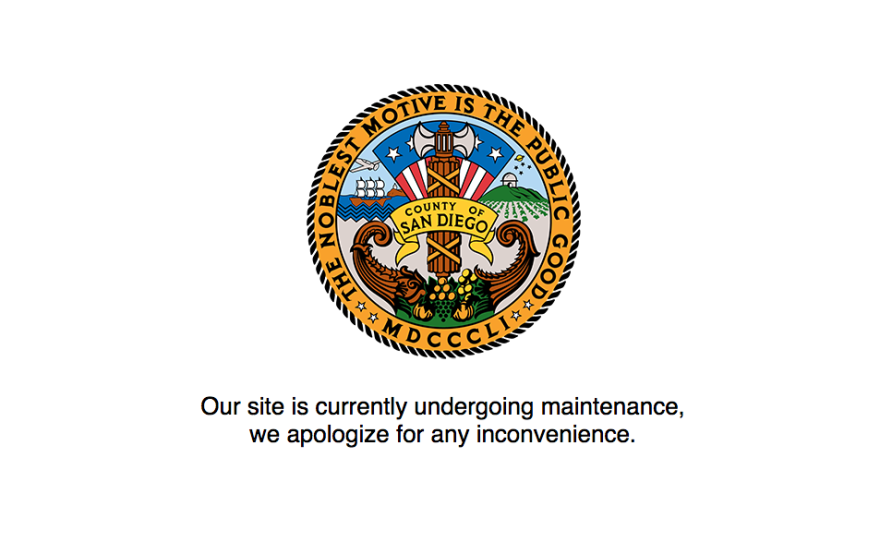 The San Diego County Treasurer-Tax Collector's website is down on the last day to pay property taxes, April 10, 2017.
