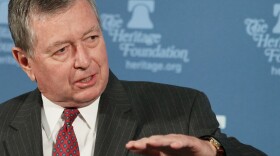 Former U.S. Attorney General John Ashcroft speaks at the Heritage Foundation in 2010 in Washington, DC. Ashcroft spoke about the U.S. Supreme Court's second opportunity to review the rights of Guantanamo detainees.