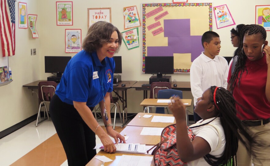 Jose De Diego Middle School teacher Cyd Browne challenged her 7th-grade engineering class to design a plan to protect an area from the mosquitoes that carry Zika.