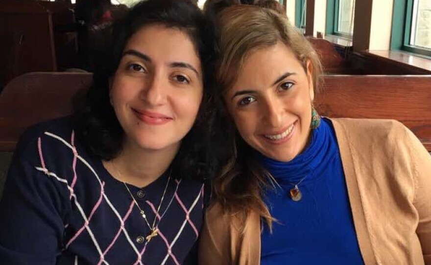 Sara Yarjani (right) with sister Salma Yarjani (left).