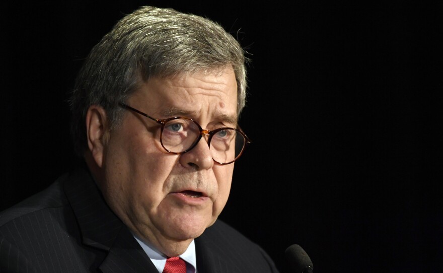 President Trump has congratulated Attorney General William Barr for "taking charge" of the Roger Stone case.