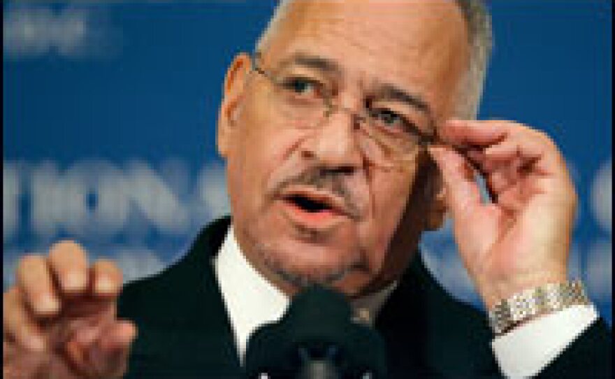 The Rev. Jeremiah Wright, former pastor of the Trinity United Church of Christ in Chicago, addresses the National Press Club in Washington, D.C.