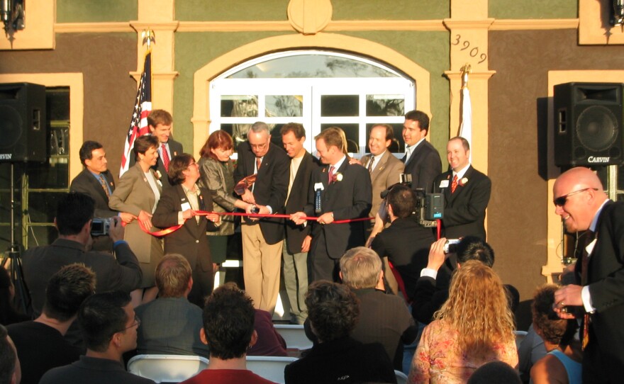 Gleason at the grand opening of the The San Diego LGBT Community Center.