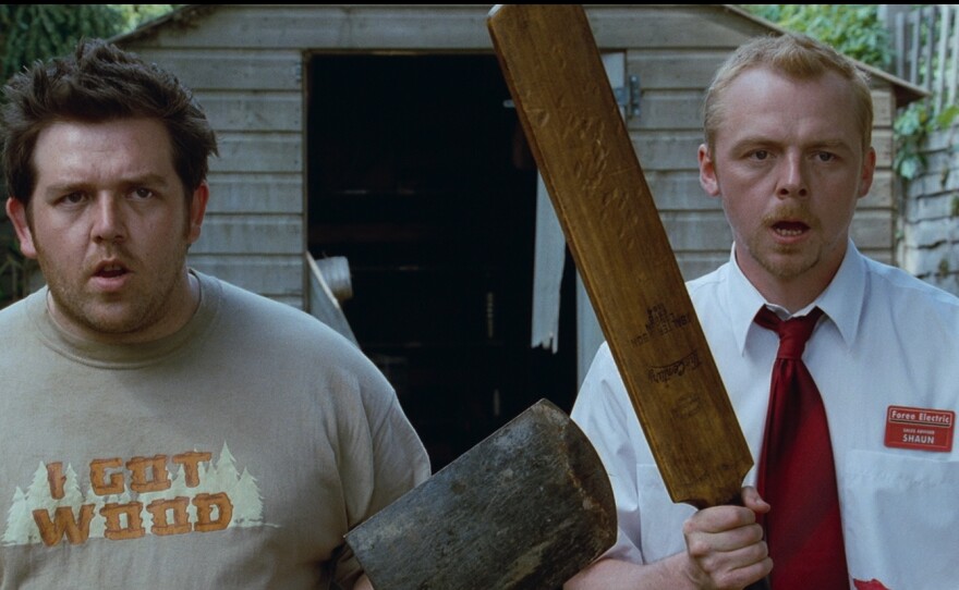 Facing the zombie apocalypse with apathy, Nick Frost and Simon Pegg in "Shaun of the Dead."