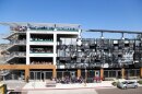 People who attended the dedication posed for a five-story group photo at San Diego Continuing Education's new Cesar Chavez car park in Barrio Logan. 
