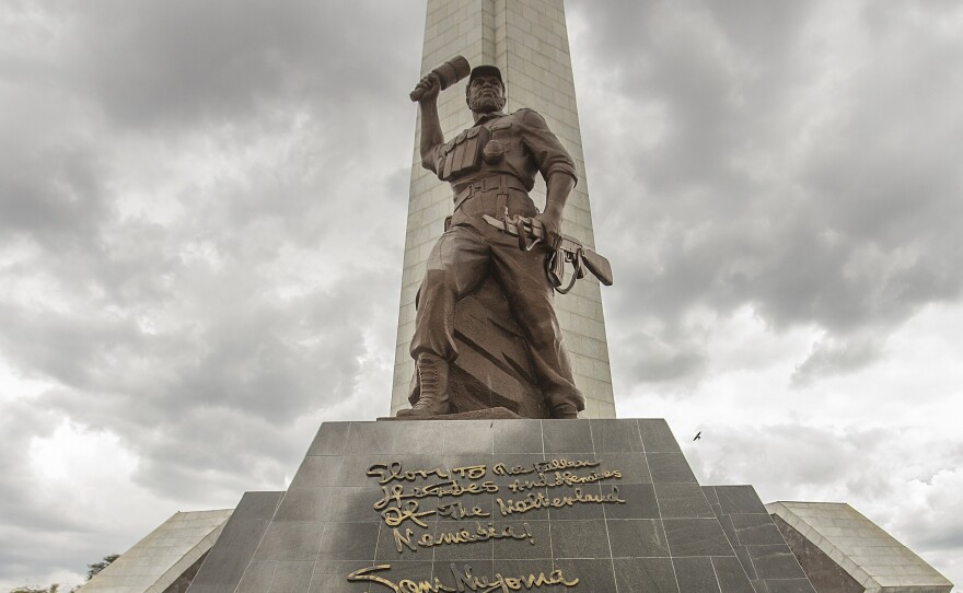 A statue in Heroes Acre, outside Namibia's capital Windhoek, was built by North Korean workers.