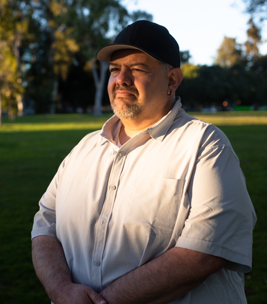 Paul Cardoza, a former teacher at America's Finest Charter School is shown in San Diego, Feb. 9, 2023.