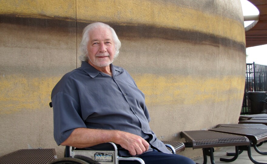 Charter superintendent Robert Duffy, shown here outside of Robert L. Duffy High School in Phoenix, says Applied Scholastics is an effective tool.