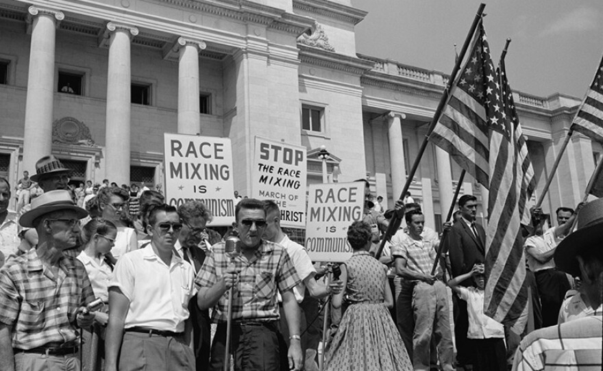 Anti-integration rally in Little Rock, Arkansas in "I Am Not Your Negro," a Magnolia Pictures release. (undated photo)