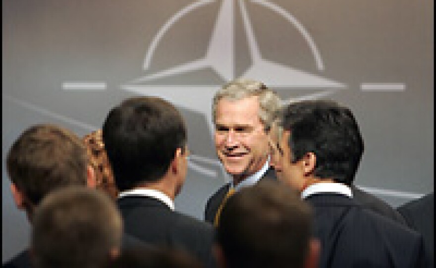 President Bush at the Nato Summit in Riga, Latvia.