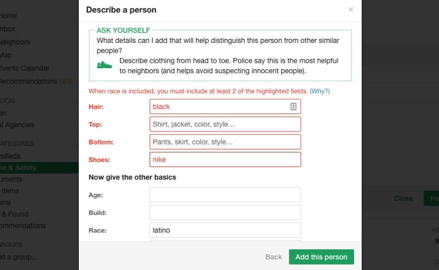 Through a series of forms and an algorithm, Nextdoor is working to automate the process of blocking racial profiling online.