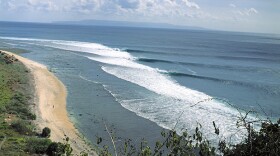 Desert Point off the coast of Lombok Island, Indonesia. 